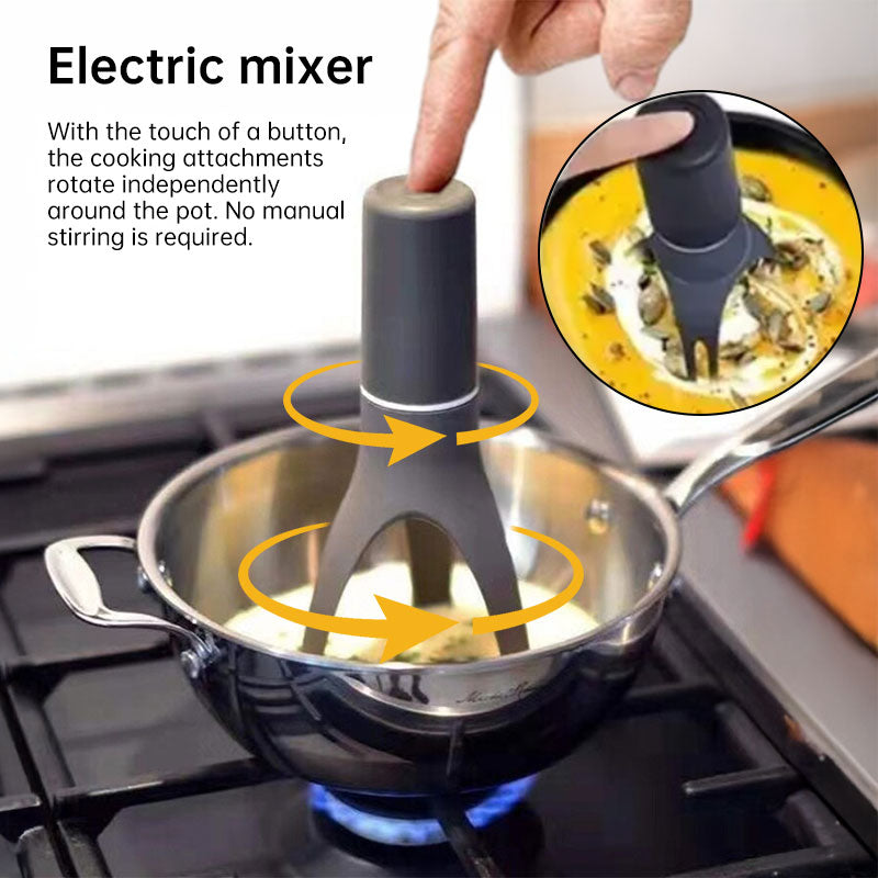 Dishwasher Safe Battery Operated Whisk - Triangle Design Hand Mixer for Blending Soup, Sauce, Eggs, Quick Baking & Cooking Tool