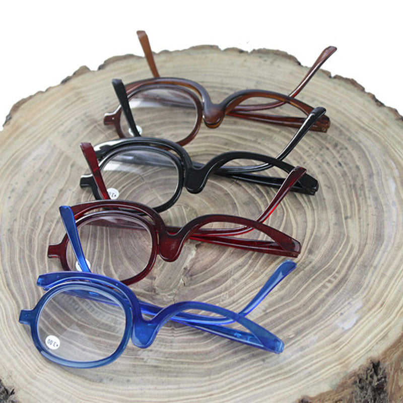 New Middle-Aged And Elderly Rotatable Folding Presbyopic Single-Frame Female Single-Sided Makeup Glasses
