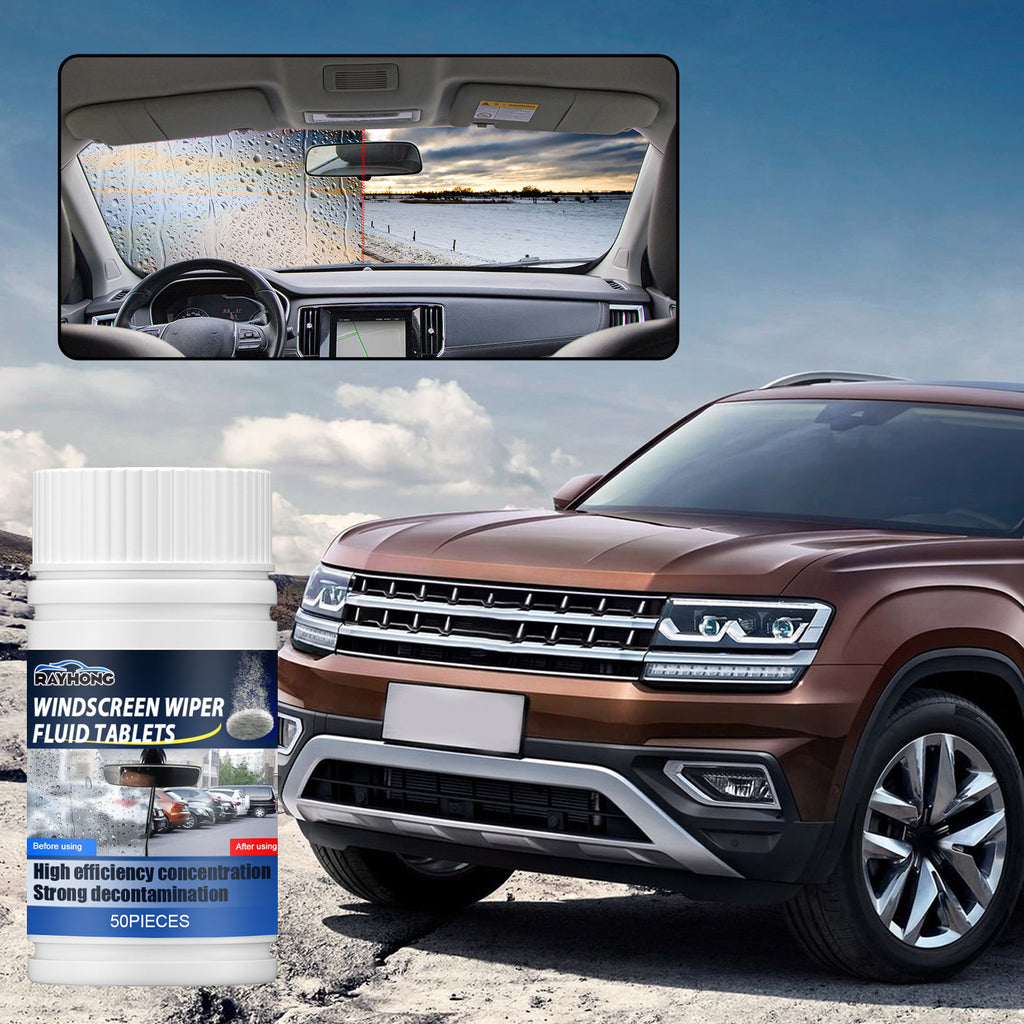 Windshield Cleaner Effervescent Tablet, Clean Decontamination Remove Shellac Film Wiper Effervescent Tablet