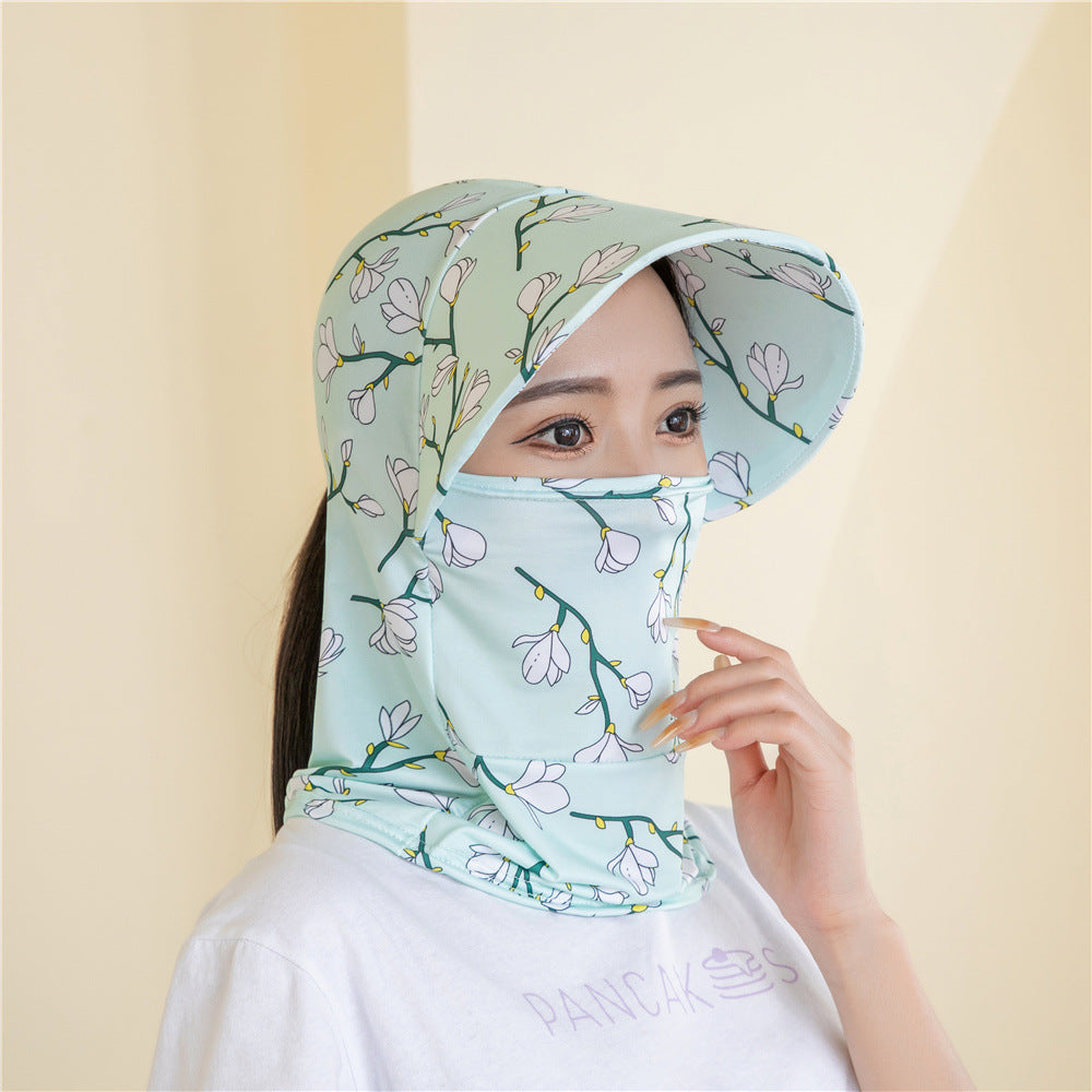 Sun Hat Women's Summer Battery Car UV Sunshade Sun Hat Riding Full Face Mask Riding Electric Bicycle