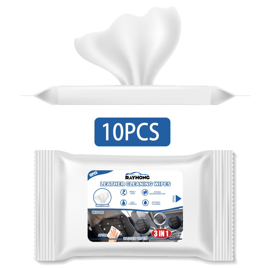 3in1 Car Leather Cleaning Wipes, Seat Interior Cleaning Wipes Wash And Decontaminate Without Water