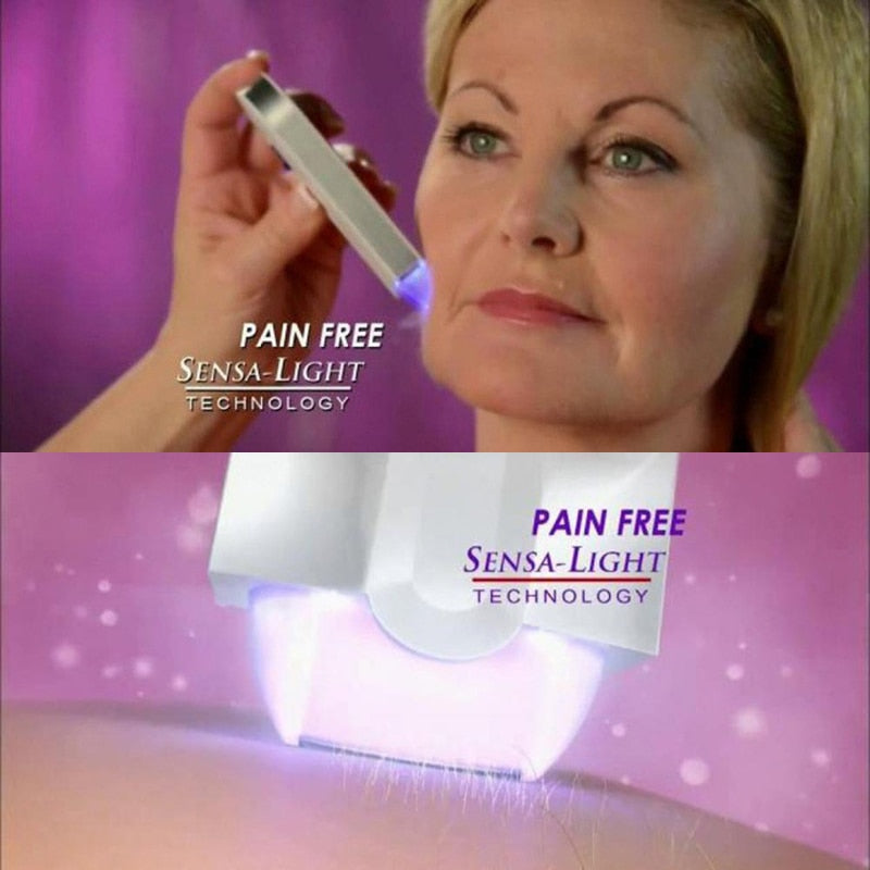Electric Women Shaver Hair Remover Smooth Touch Painless Hair Free Sensor Light Safely Depilator USB