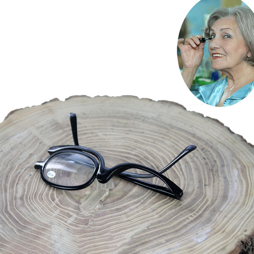 New Middle-Aged And Elderly Rotatable Folding Presbyopic Single-Frame Female Single-Sided Makeup Glasses