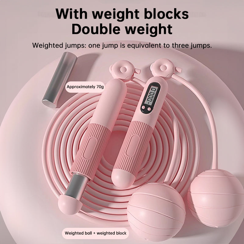 Intelligent Counting Jump Rope - with LCD Display for Home Gym Fitness for Adult, Men, Women & Kids