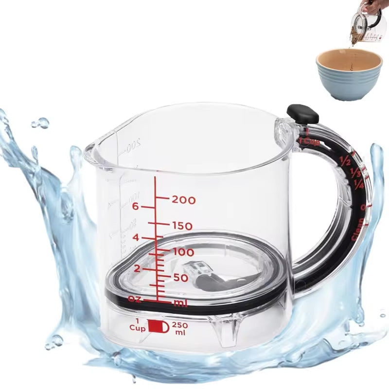 Adjustable Measuring Cube - Kitchen Cooking Cup with Scraper Seal