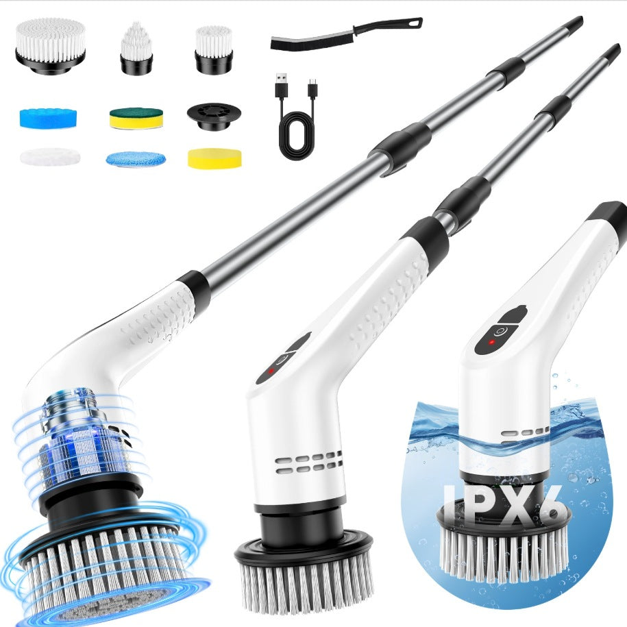 Electric Cleaning Brush 9-in-1 Extendable Multi-functional Household Floor and Kitchen Cleaning Tool