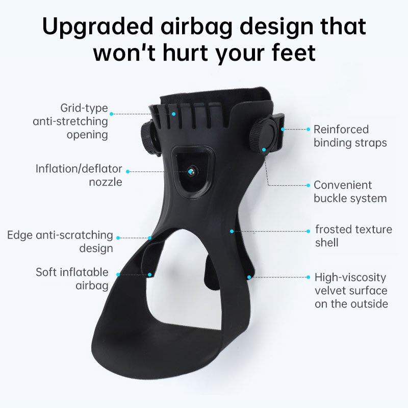 Adjustable Plantar Fasciitis Night Splint with Airbag, Dorsal Drop Foot Brace, Comfort Fit