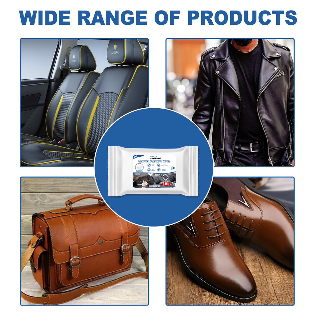 3in1 Car Leather Cleaning Wipes, Seat Interior Cleaning Wipes Wash And Decontaminate Without Water
