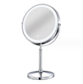 Dual sided 8" USB Wireless 1X&10X Rechargeable Vanity makeup mirror with lights