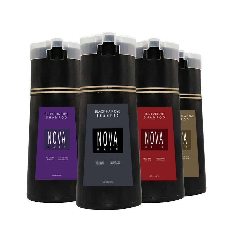 Nova Hair Dye Shampoo Color Fixer Mild Non-Irritating Lazy Hair Wash
