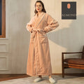 Flannel nightgown for men simple plus size coral fleece couple bathrobe for women