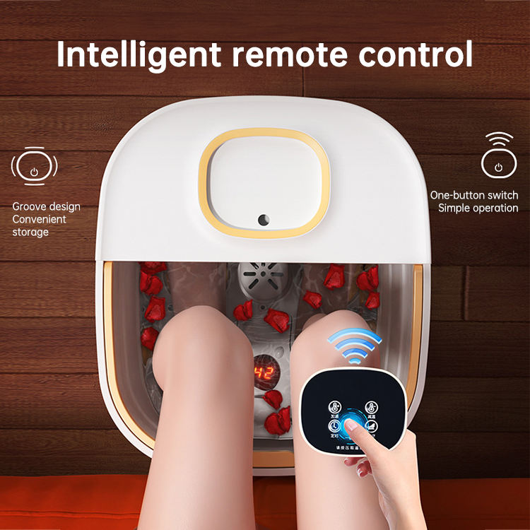 Foldable Remote Control Portable Pedicure Bubble Foot Spa Bath Massager Machine Electric Foot Massager Bath Spa