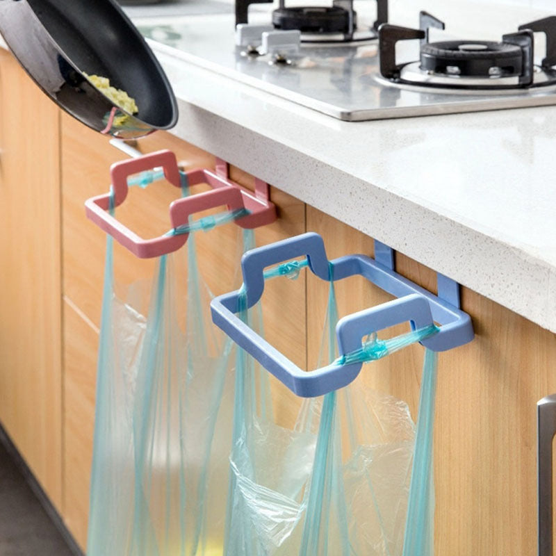 Kitchen Hanging Cabinet Door Garbage Rack Door Back Garbage Bag Storage Rack Plastic Bag Shelf Trash Can Bracket