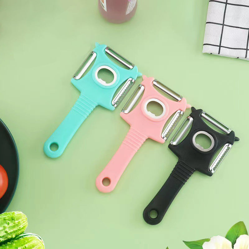 Stainless Steel Multi-Function Shaver Peeler Three In One Melon Peeler Kitchen Fruit Peeler