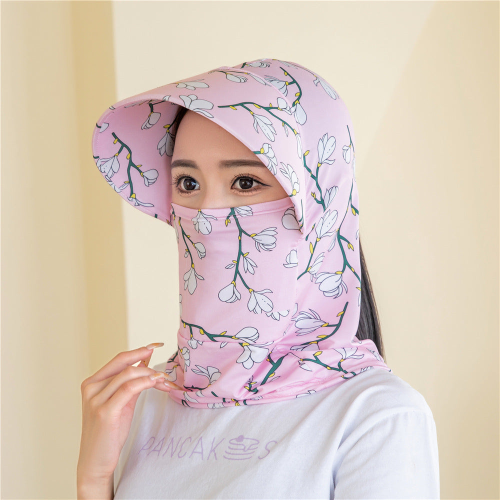 Sun Hat Women's Summer Battery Car UV Sunshade Sun Hat Riding Full Face Mask Riding Electric Bicycle