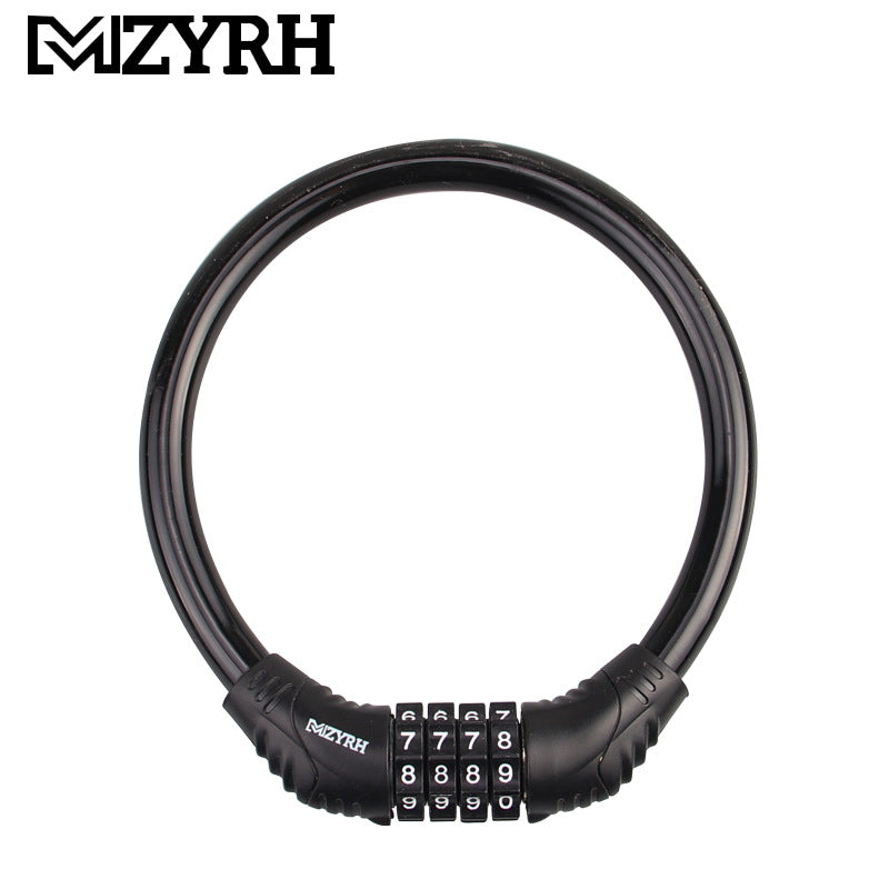 Mountain Bike Lock Anti-Theft Portable Electric Battery Motorcycle Password Lock Fixed Bicycle Ring Lock