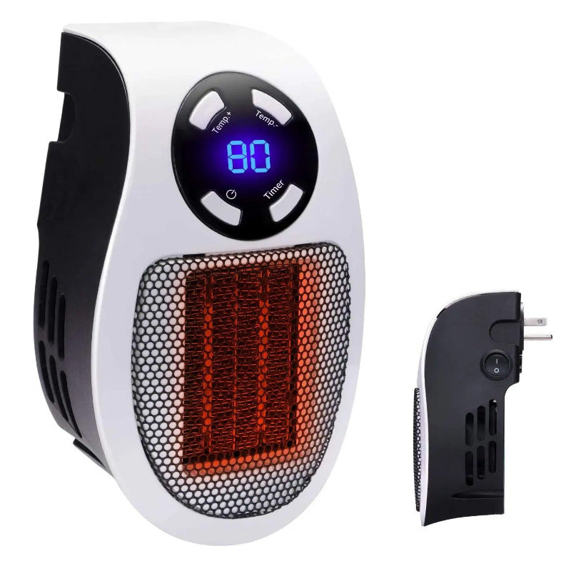 Mini Portable Household Plug In Electric Heater Heater Intelligent Timing With Remote Control LCD Heater