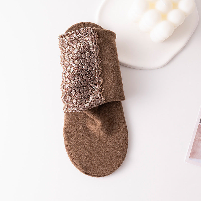 Thermolace lace home floor socks warm and comfortable