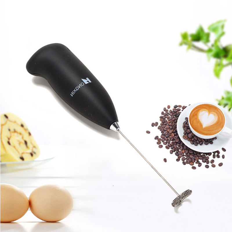Mini Household Electric Milk Beater Creative Stainless Steel Egg Beater Fancy Coffee Frother Milk Mixer