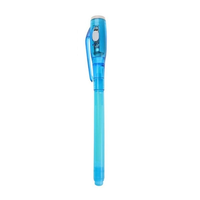 2 in 1 Luminous Light Invisible Ink Pen UV Check Money Kids Drawing Secret Learning Educational Magic Pens