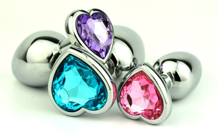 Sexual Products Adult Products Metal Backyard Heart-Shaped Anal Plug Anal Expansion Toys Sex Products Alternative