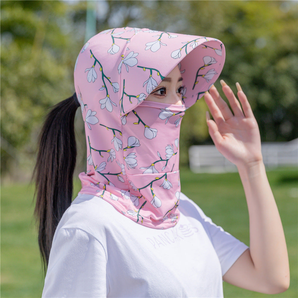 Sun Hat Women's Summer Battery Car UV Sunshade Sun Hat Riding Full Face Mask Riding Electric Bicycle