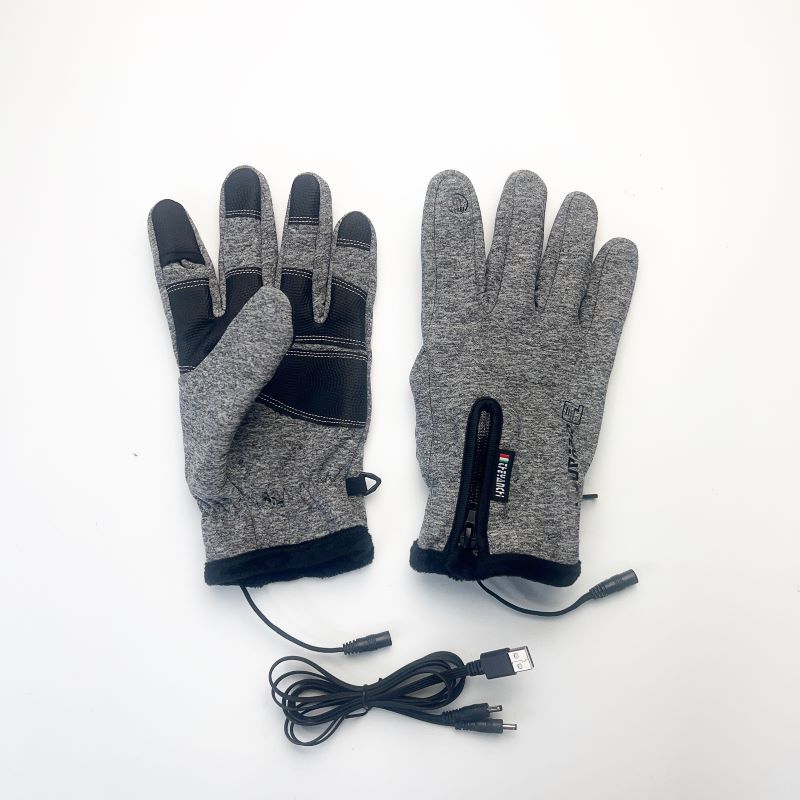 USB electric fishing gloves, 5-finger fully heated winter warm gloves, bare finger touch screen sports