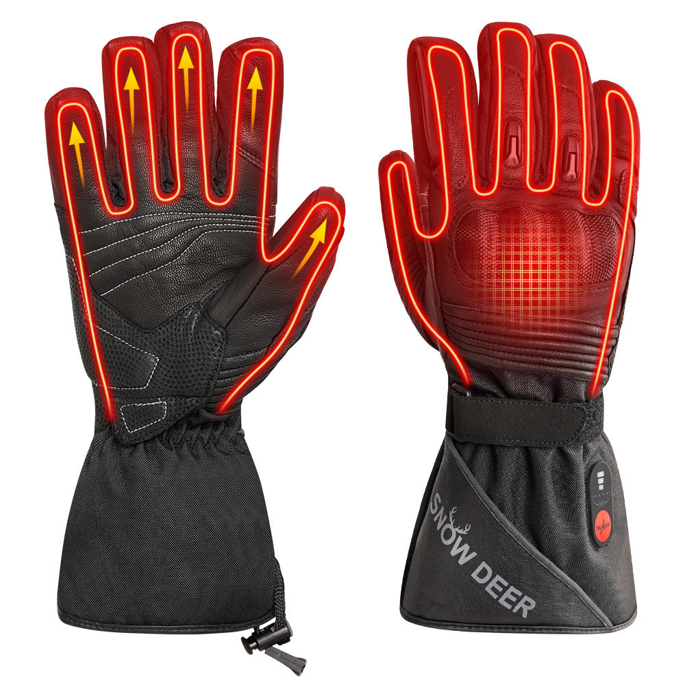 Charging and heating gloves for winter motorcycles electric bikes riding electric heating new intelligent heating gloves