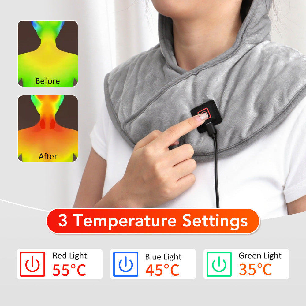 5v3 temperature adjustable heating shawl USB direct insertion electric heating shawl scarf