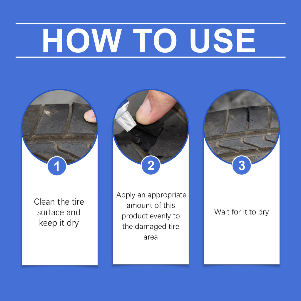 Rayhong Tire Repair Glue, Repair Car Tire Side Cracks And Scratches Tire Maintenance Repair Glue