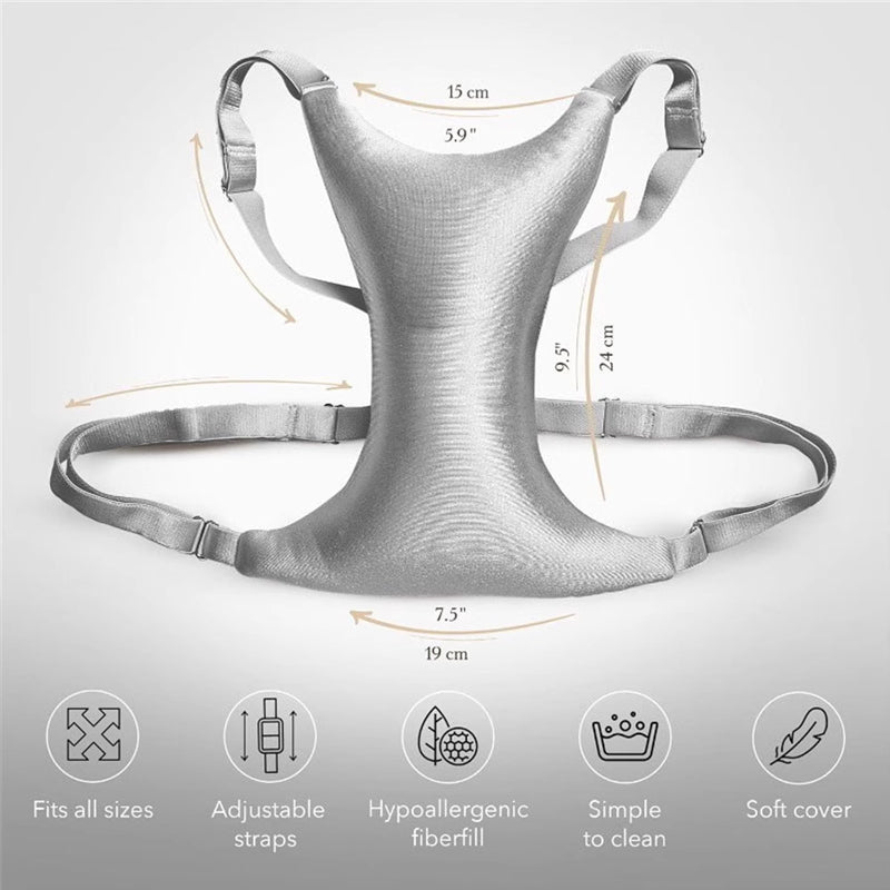 Anti-Wrinkle Chest Support Pillow - Washable & Fade-Proof Bra Care Pad for Side Sleepers, Décolleté Line Prevention