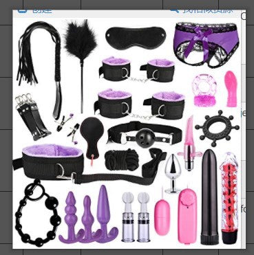 Combination Set Nylon Webbing Leather Vibrating Variable Frequency Pull Cord Anal Plug Single Jump