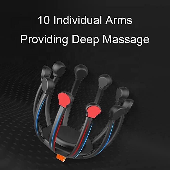 New arrival vibrating head massage 360 degree head massager 10-Motor electric scalp massager