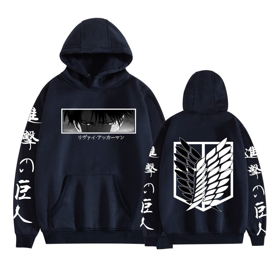 Spring and Autumn Hooded Hoodies Attack Giant's Hot Selling Surrounding Print Pullover Men's and Women's Hoodies
