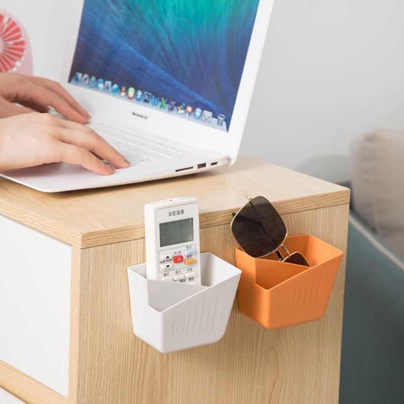 Storage Box Punch-Free Desktop Creative Wall-Mounted Plastic Air Conditioner Remote Control Bedside Mobile Phone Rack