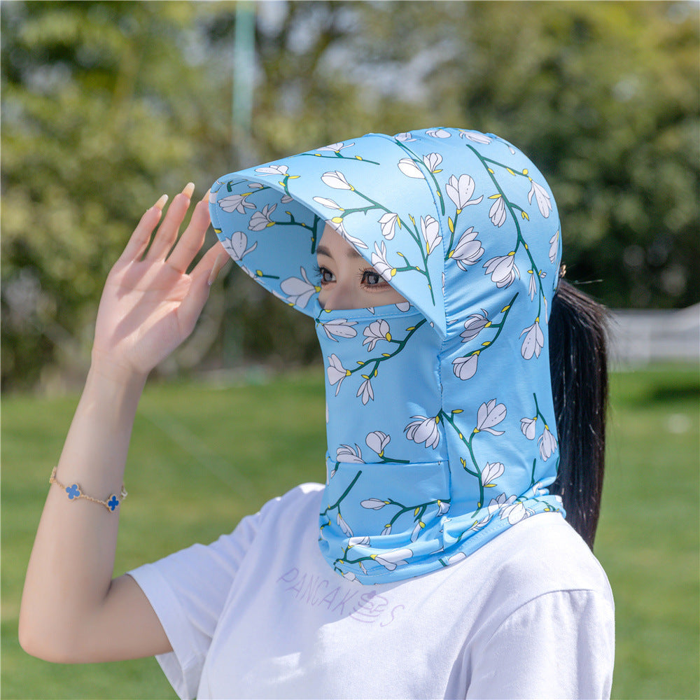 Sun Hat Women's Summer Battery Car UV Sunshade Sun Hat Riding Full Face Mask Riding Electric Bicycle