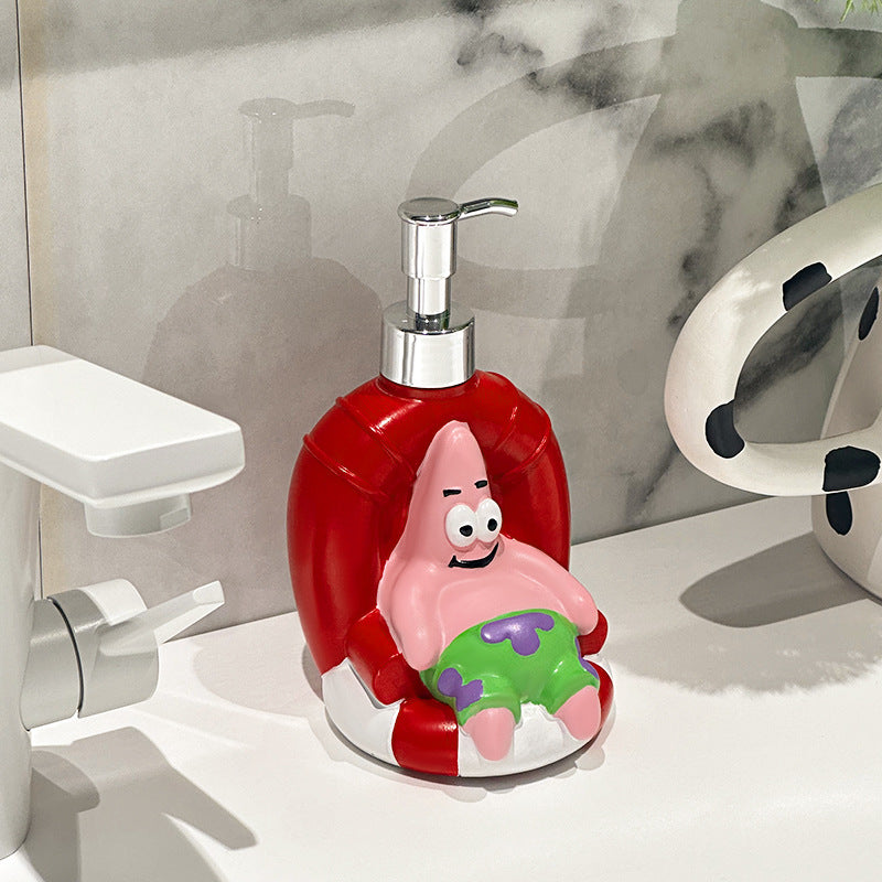 Cartoon Cute Patrick Star Squeeze Bottle for Home Bathroom, High-Design Appearance, Soap Dispenser, Shower Gel Refill Bottle