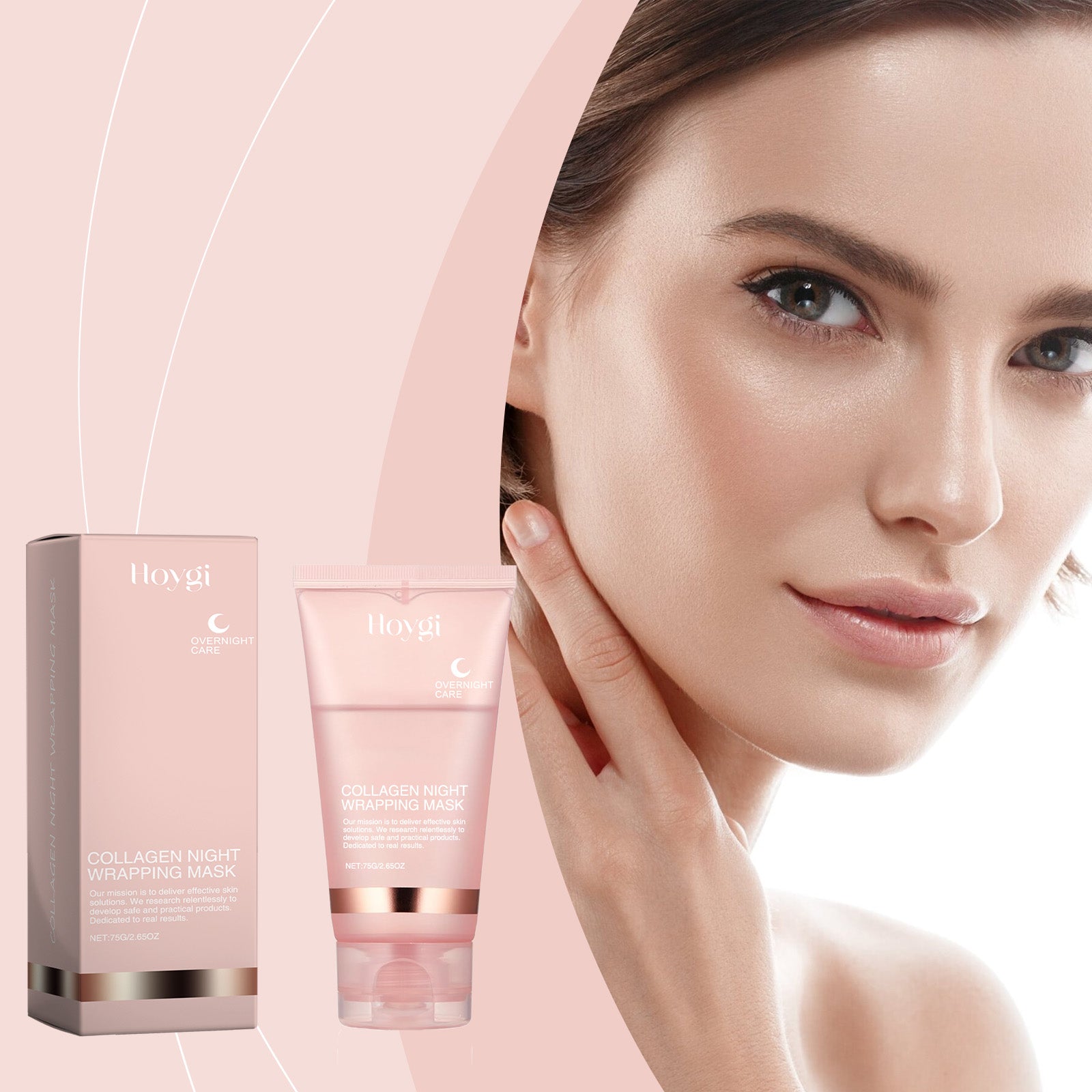 Hoygi Collagen Peel And Tear Mask, Moisturizing And Nourishing Skin, Cleaning Pores And Moisturizing Tear Mask