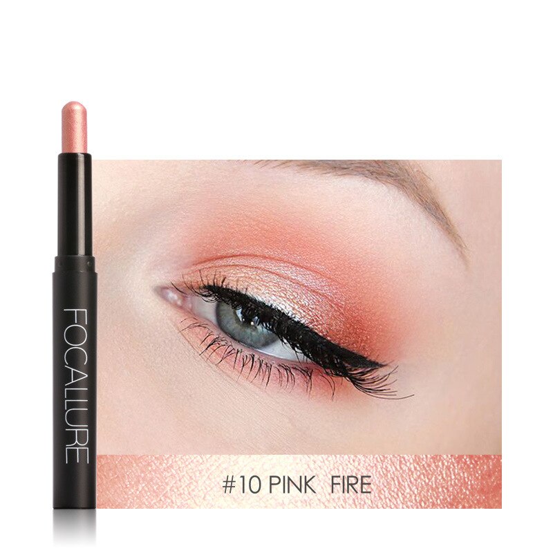 FOCALLURE 12 Colors Eyeshadow Sticker Cosmetics Shadows Pencil Eyeliner Highlighter Shimmer Pigment Professional Female Makeup
