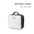 PU portable zipper pouch leather makeup organizer waterproof zipper pouch with handle