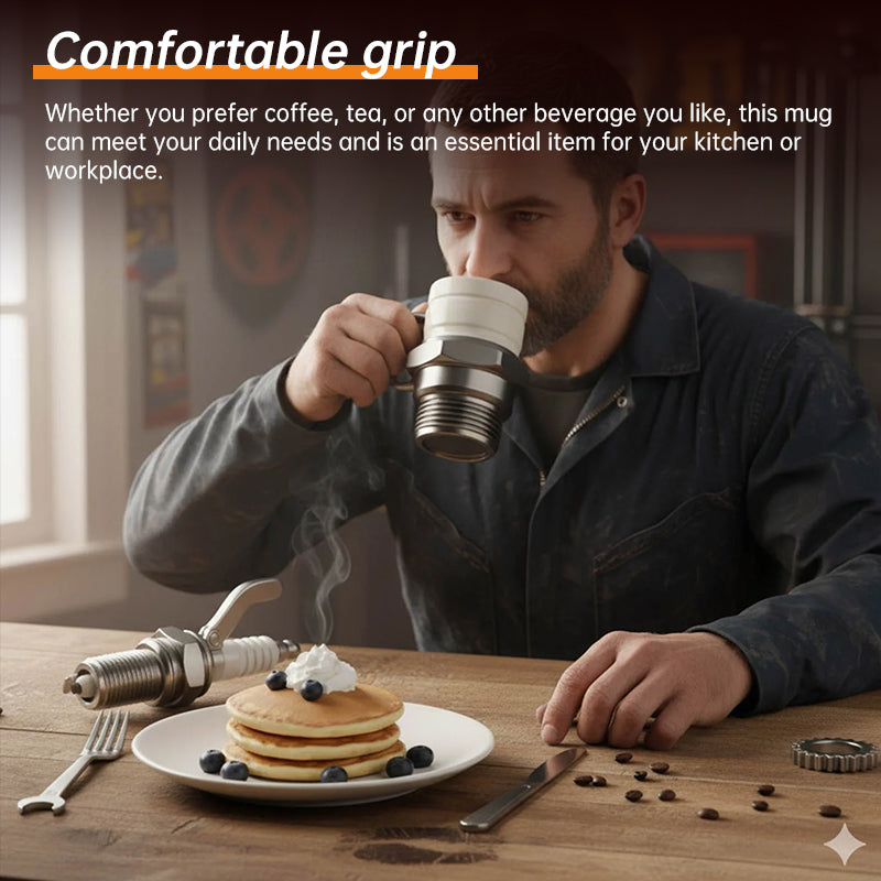 Start Your Engine Spark Plug Mug - The Ultimate Gift for Car Enthusiasts & Mechanics, Unique Collector's Coffee Cup