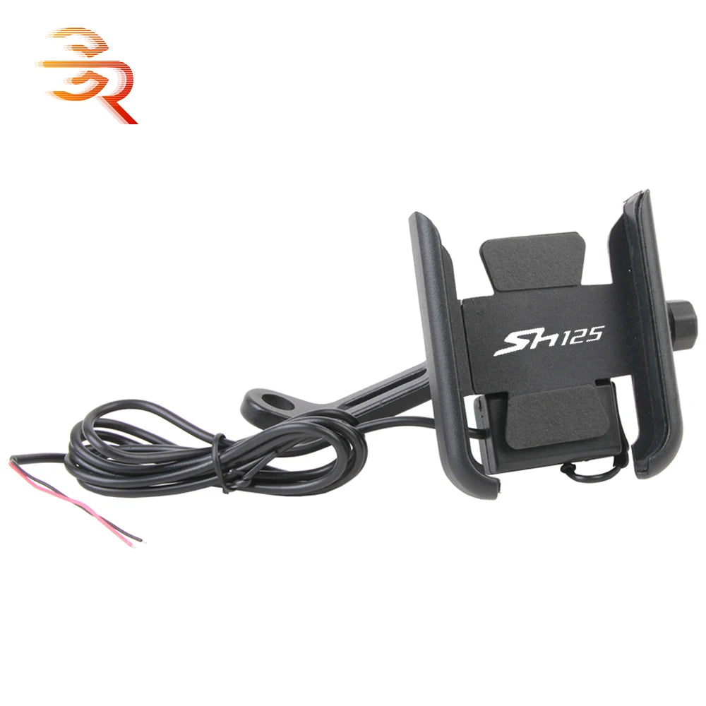 Motorcycle Mobile Phone Holder With USB Charger For Honda SH125i SH150i SH 125i 150i SH125 SH150 2006-2021 2017 2018 2019 2020