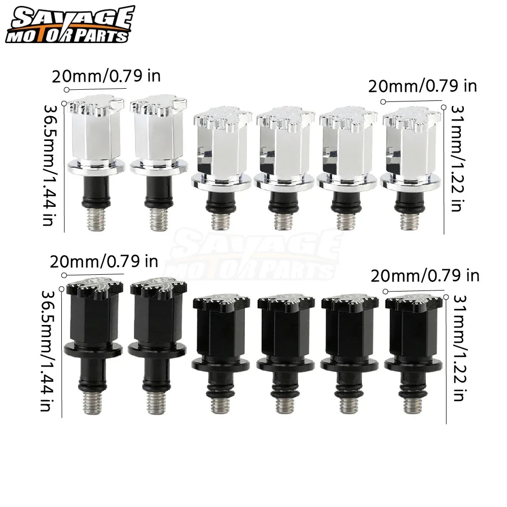 2020 HAYABUSA Motorcycle 6 PCS 3D Engraved Ball Cut Front Fender Screw Bolts For SUZUKI GSX1300R HAYABUSA 2008+ Eliminator Parts