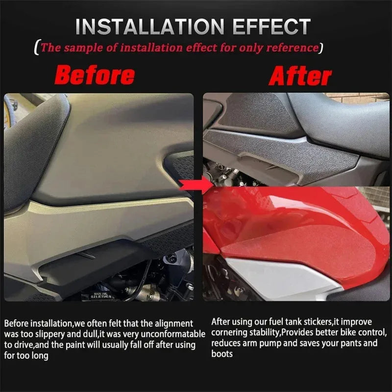 For KAWASAKI ZX-14R ZX14R ZZR1400 GTR1400 2006-2015 Motorcycle Fuel Tank Anti-Slip Pads Gas Knee Traction Adhesive Protector