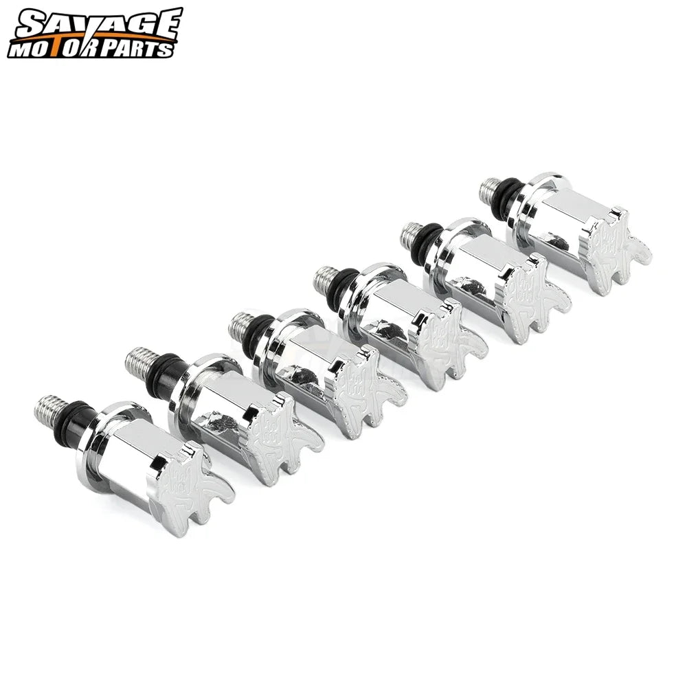 2020 HAYABUSA Motorcycle 6 PCS 3D Engraved Ball Cut Front Fender Screw Bolts For SUZUKI GSX1300R HAYABUSA 2008+ Eliminator Parts