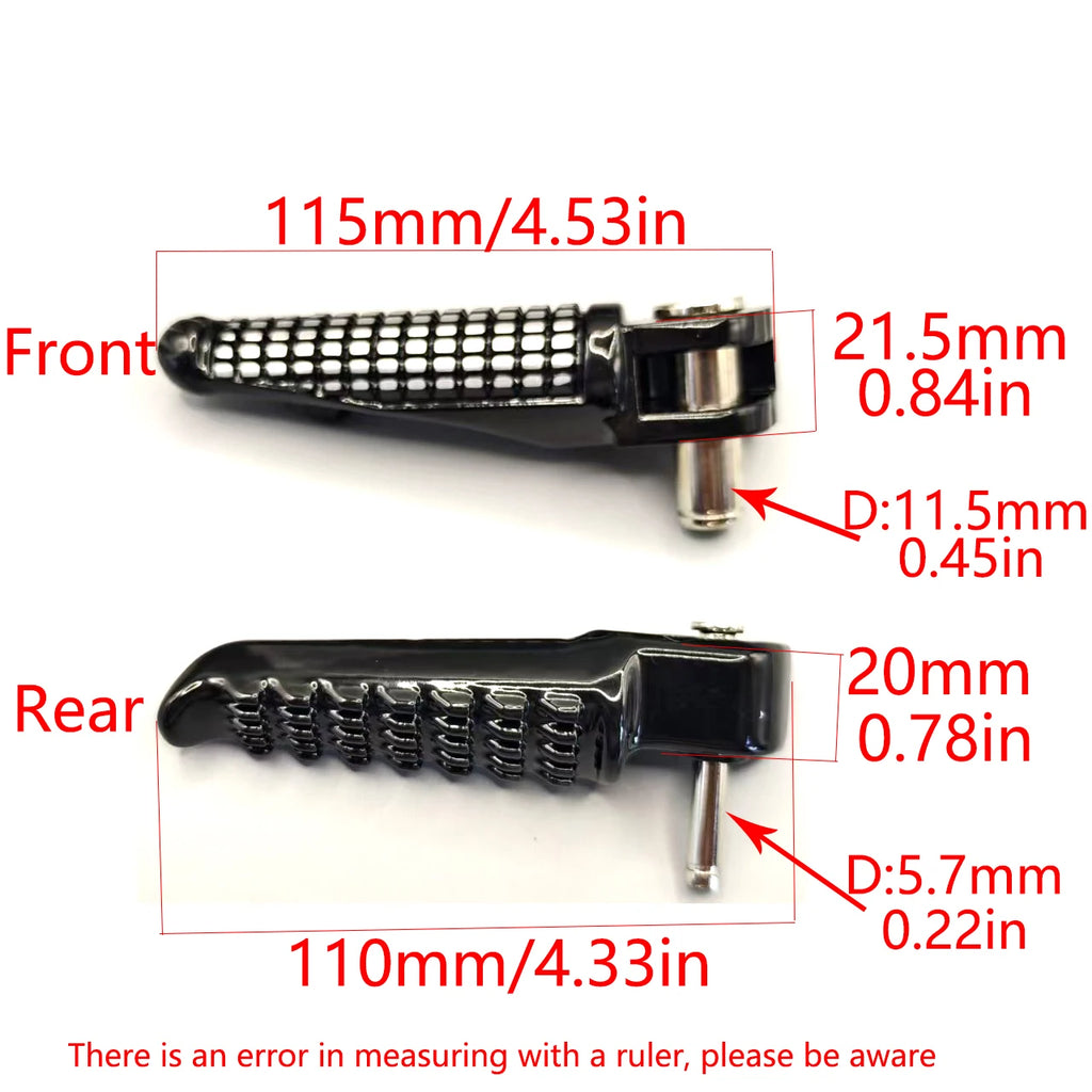 Motorcycle Foot Rests Pedal Front/Rear Footrest For Kawasaki ZX-6R ZX636 ZZR1400 EX650 ER 6F/6N 9R 10R 12R 14 Z750 S Z800 Z1000
