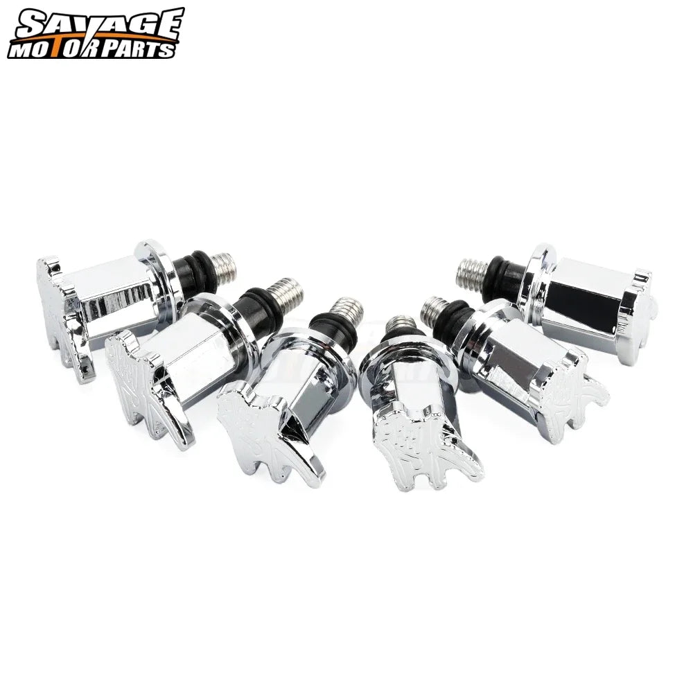 2020 HAYABUSA Motorcycle 6 PCS 3D Engraved Ball Cut Front Fender Screw Bolts For SUZUKI GSX1300R HAYABUSA 2008+ Eliminator Parts