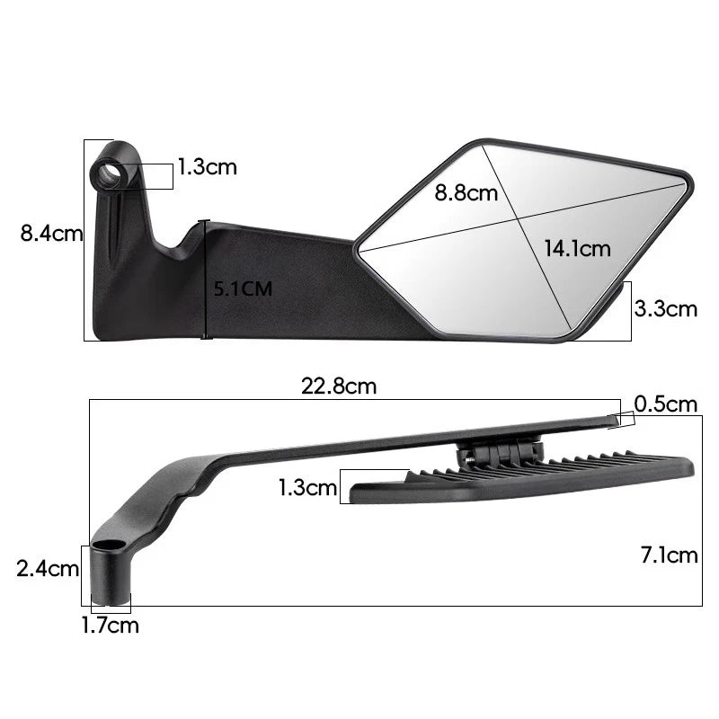 For Ducati Streetfighter V2 V4 V4S 848 Monster 950 Multistrada V2 V4 Hypermotard 698 950 Motorcycles Rotatable Rearview Mirrors
