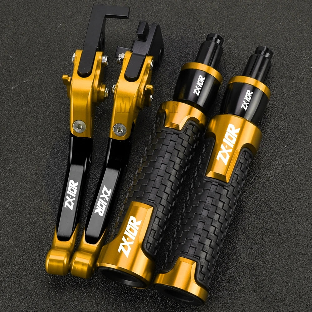 ZX 10R 2023 2024 Motorcycle For KAWASAKI ZX10R ZX-10R 2022 2021 2020 2019 2018 2017 2016 Brake Clutch Levers Handlebar grip ends
