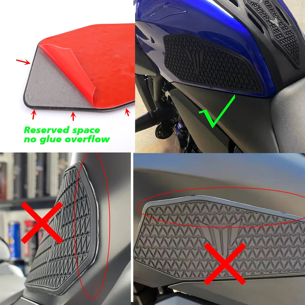 MT-07 2025 Tank Pad Motorcycle accessories Fuel Tank Pad For YAMAHA MT-07 2025 Non-slip Side Fuel Tank Waterproof Pad